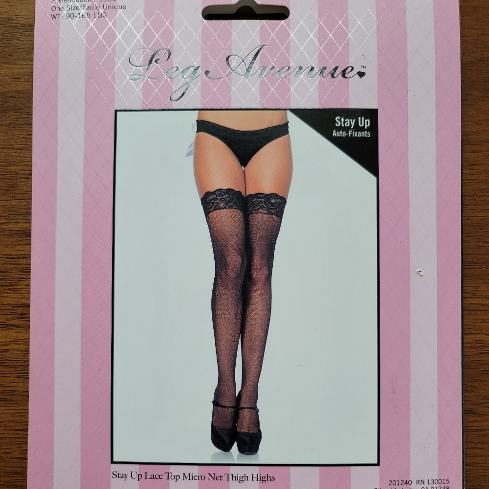 Micro net thigh highs